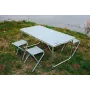 NEO TOOLS kampeerset: tafel & 4 stoelen, opvouwbaar in koffer