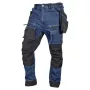 NEO TOOLS DENIM werkbroek met Cordura-versterkingen en afneembare holstertassen, marineblauw, maat L