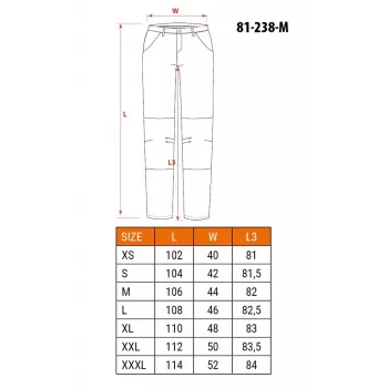 NEO TOOLS HD Slim werkbroek met riem, maat M, zwart