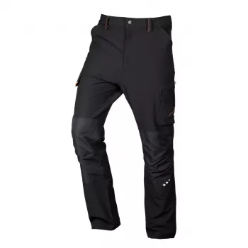 NEO TOOLS Mix&Match 4-way stretch werkbroek, zwart-oranje, XS
