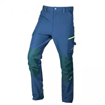 NEO TOOLS Mix&Match 4-way stretch werkbroek, marineblauw/groen, maat M