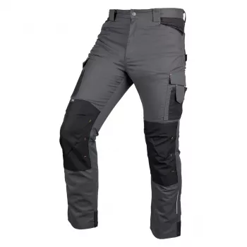 NEO TOOLS Mix&Match canvas werkbroek met Cordura-versterkingen, grijs-zwart, maat XXXL