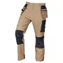 NEO TOOLS Mix&Match werkbroek met 4-way stretch, Cordura-versterking, beige-zwart, maat L