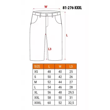 NEO TOOLS PREMIUM herenshorts van katoenmix met stretch, XXXL, zwart