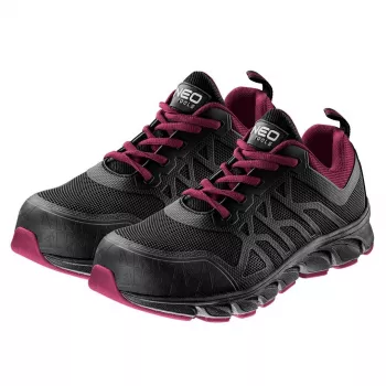 NEO TOOLS dames veiligheidsschoenen S1P SRC zonder metaal, maat 39, zwart, CE-gecertificeerd