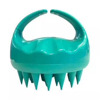 Neofolics hoofdhuidmassage shampoo borstel - zachte siliconenborstels, ergonomisch handontwerp, zwart