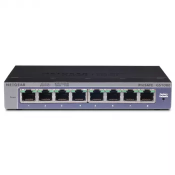 Netgear GS108E-400EUS 8-poorts Gigabit Ethernet Plus switch (Smart Managed Plus)