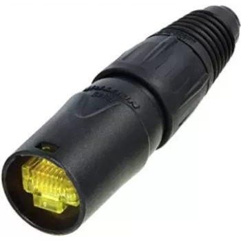 Neutrik NE8MX-B-1 etherCON kabelstekker-drager - zwart verchroomde behuizing, RJ45-bescherming