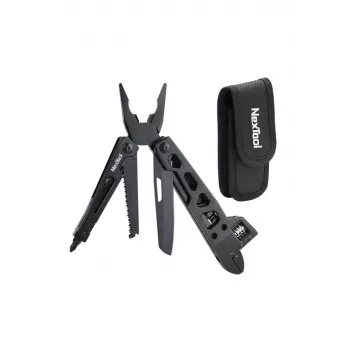 NEXTOOL multitool Vanguard verstelbare moersleutel NE20131 15-in-1 RVS EDC multitool met verstelbare moersleutel, tang, mes, zaag, schroevendraaier, glasbreker, nylon etui