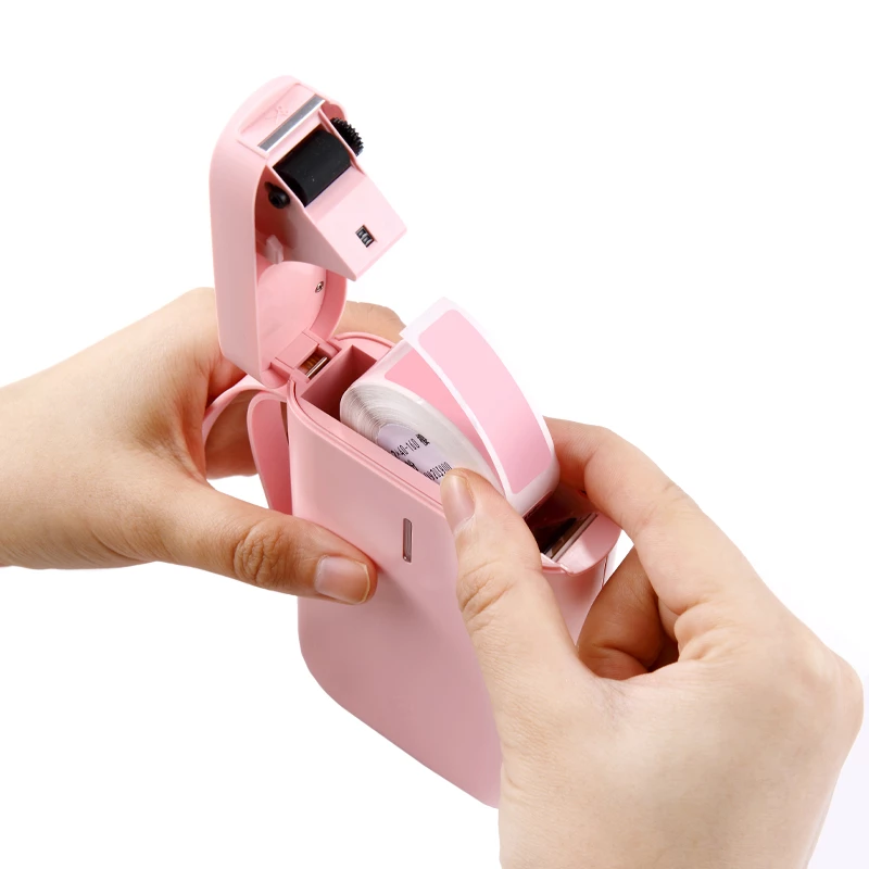 Niimbot D11 draagbare thermische printer voor etiketten, roze