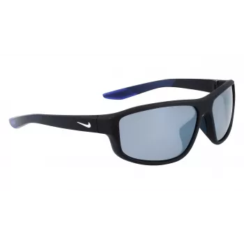 NIKE Brazenfield herenzonnebril - mat zwart montuur, grijze polycarbonaatglazen, 62/14/130 mm