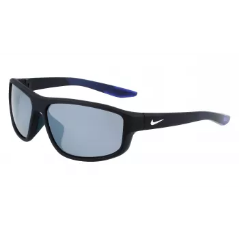 NIKE Brazenfield herenzonnebril - mat zwart montuur, grijze polycarbonaatglazen, 62/14/130 mm