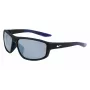 NIKE Brazenfield herenzonnebril - mat zwart montuur, grijze polycarbonaatglazen, 62/14/130 mm
