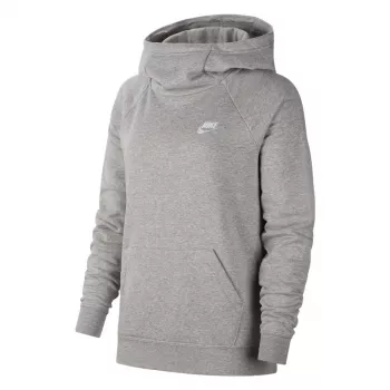 Nike Essentials dames fleece sweatshirt met staande kraag Dark Grey Heather maat S