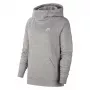 Nike Essentials dames fleece sweatshirt met staande kraag Dark Grey Heather maat S