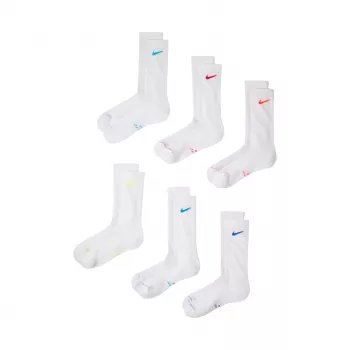 Nike Everyday Elevated 6-pack crew sokken wit (EU 38-42.5) HQ8021-906