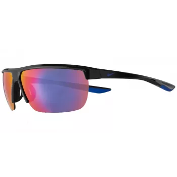NIKE unisex NIKETEMPESTSE zonnebril - 67/12/122 mm - mat zwart montuur, rookgrijze glazen