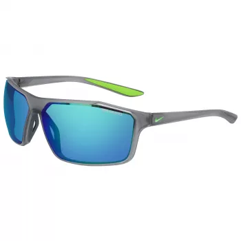 NIKE WINSTORMMCW4 heren zonnebril - mat zwart montuur, rookgrijze glazen, 65 mm glasbreedte