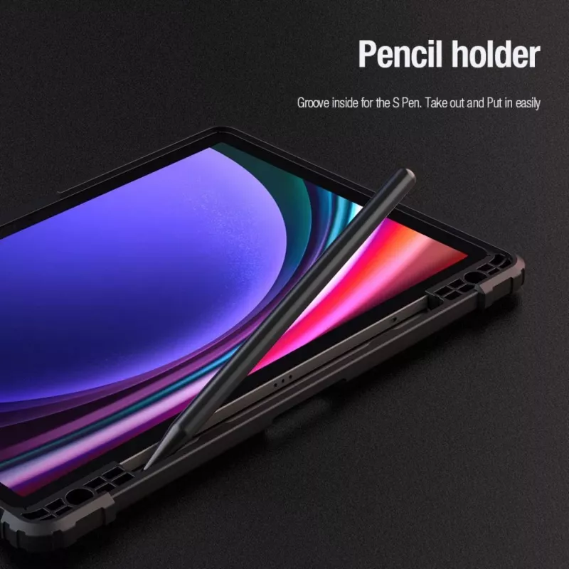 Nillkin Bumper Leather Case Pro hoes voor Samsung Galaxy Tab S9 - zwart