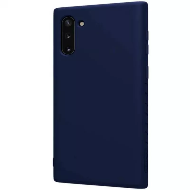 Nillkin Samsung Galaxy Note 10 rubberen beschermhoes blauw
