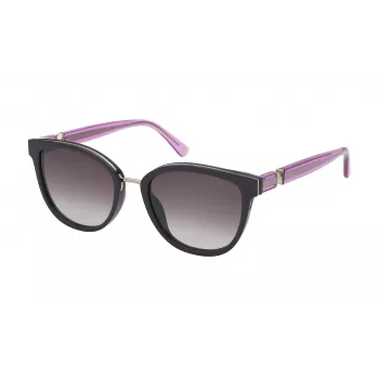 NINA RICCI dames zonnebril SNR3585401CK - zwart acetaat montuur, grijs verlopende glazen, 54/19/140 mm