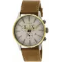 NIXON A4052548 herenhorloge 42mm edelstaal met zwarte leren band