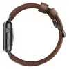 NOMAD Traditional Band - Horween leren band voor Apple Watch 46mm/49mm, Rustic Brown, Black Hardware
