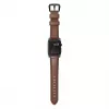 NOMAD Traditional Band - Horween leren band voor Apple Watch 46mm/49mm, Rustic Brown, Black Hardware
