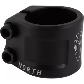 North Axe Double Clamp - zwart, 31,8mm/34,9mm, CNC-aluminium, freestyle scooter