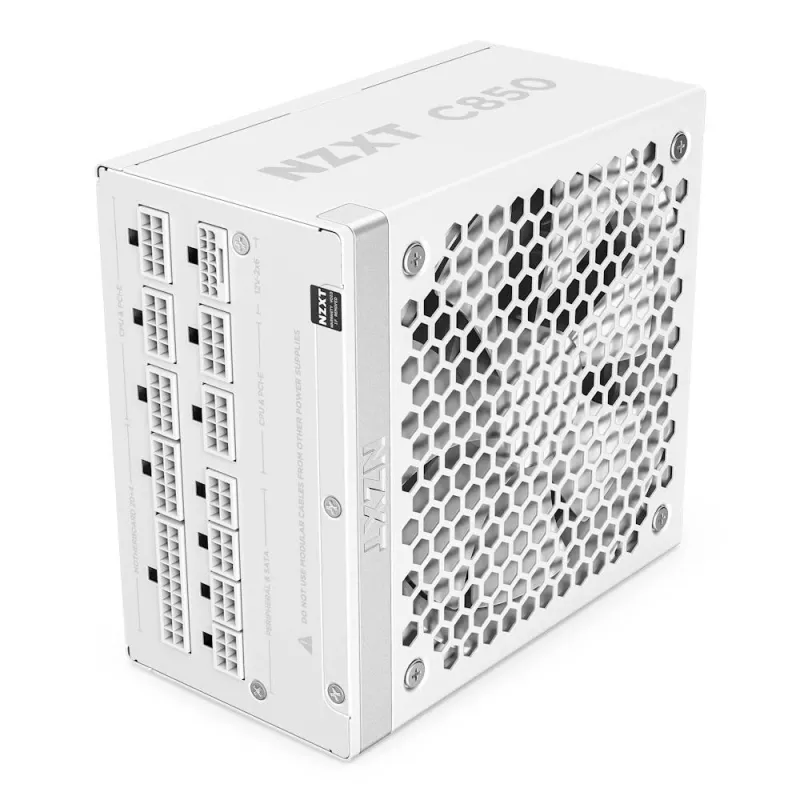 NZXT C850 Gold ATX 3.1 volledig modulaire voeding - 850W, 80 PLUS Gold, wit
