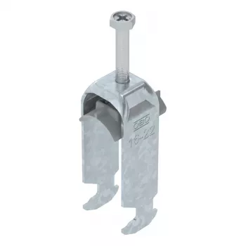 OBO Bettermann BS-H2-K-22 FT tweedelige U-beugelklem, 16-22 mm, thermisch verzinkt staal (serie 2056)