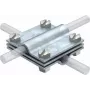 OBO Bettermann Type 254 verticale kruisverbinder voor 8-10mm ronde en tot 30x4mm platte geleiders, thermisch verzinkt staal 5314038