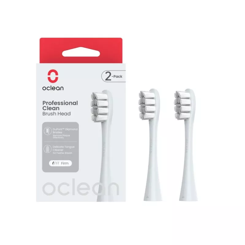 OCLEAN Professional Clean opzetborstel P1C9 zilver 2 stuks