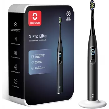 Oclean X Pro Elite sonische tandenborstel – 42.000 VPM, Bluetooth 5.0, AI Smart-analyse, IPX7 waterdicht, zwart
