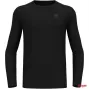 Odlo BL Top Crew Neck Long Sleeve Merino 200 heren baselayer-shirt, zwart, maat L