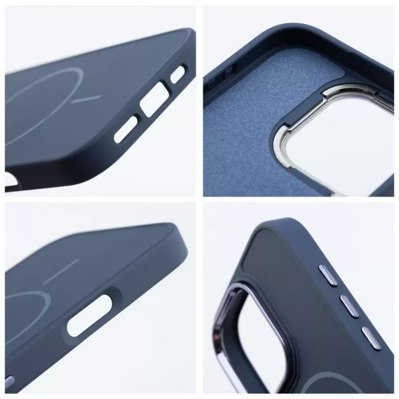 OEM-hoes voor iPhone 13 Mini Frame Mag Cover compatibel met MagSafe Navy Blue