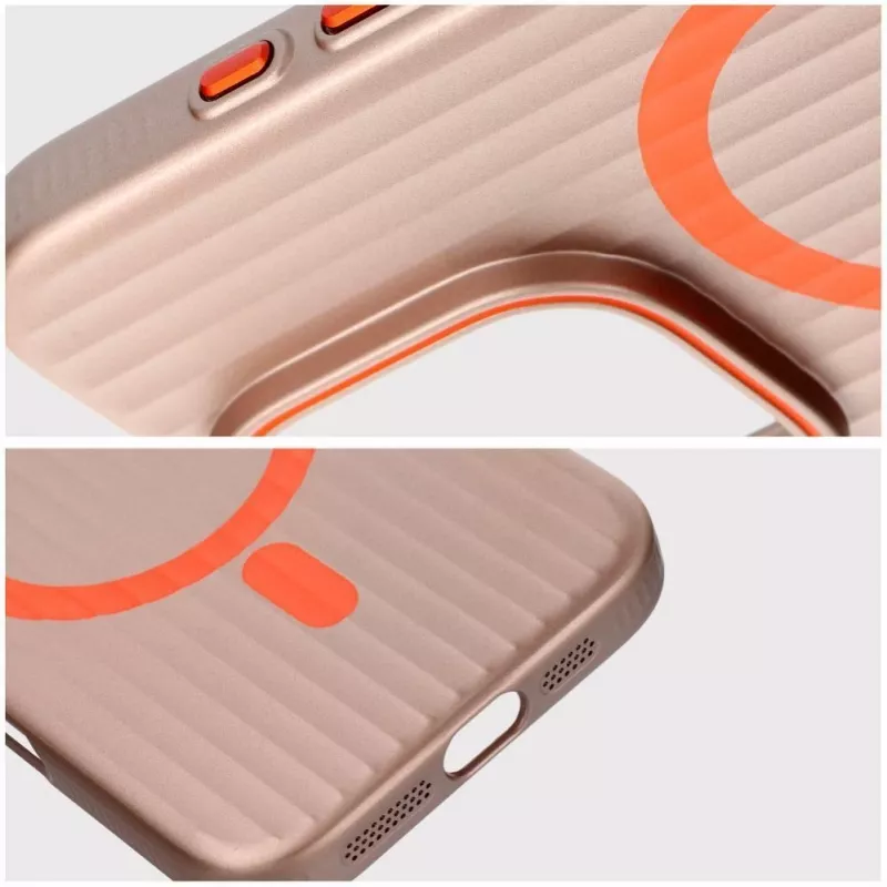 OEM Hoesje voor iPhone 15 Pro Max Simply Compatibel met MagSafe Titanium Desert