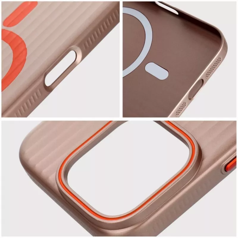 OEM Hoesje voor iPhone 15 Pro Max Simply Compatibel met MagSafe Titanium Desert