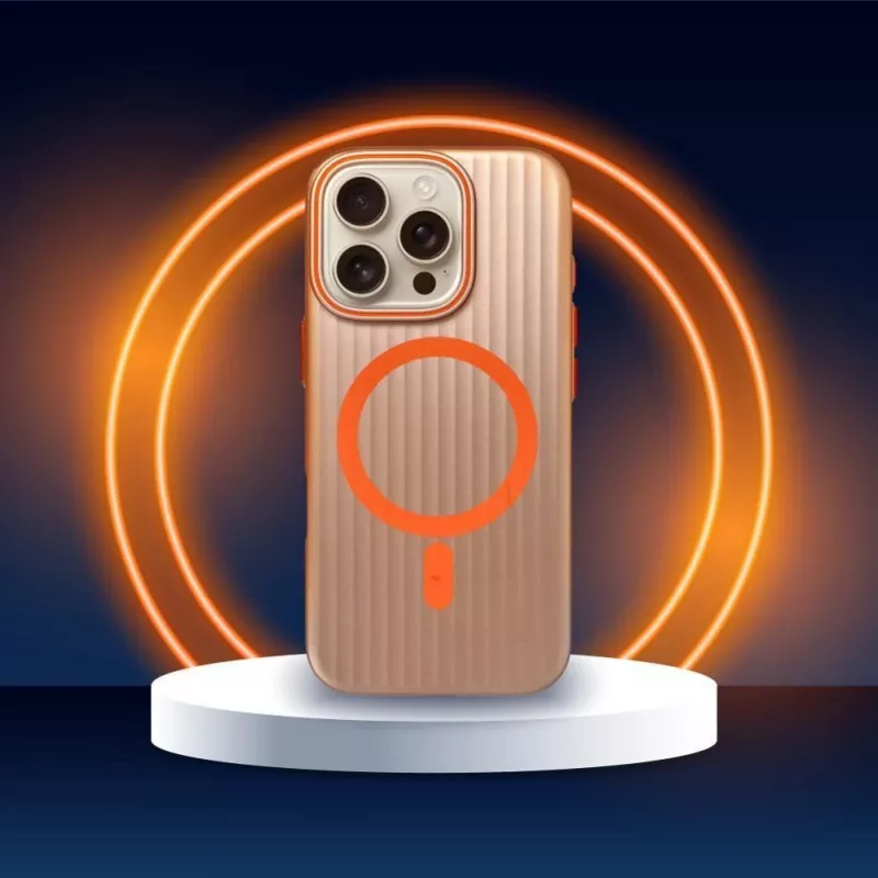 OEM Hoesje voor iPhone 15 Pro Max Simply Compatibel met MagSafe Titanium Desert