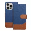 OEM flipcase voor iPhone 16 Pro Max jeans book blauw