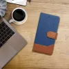 OEM flipcase voor iPhone 16 Pro Max jeans book blauw