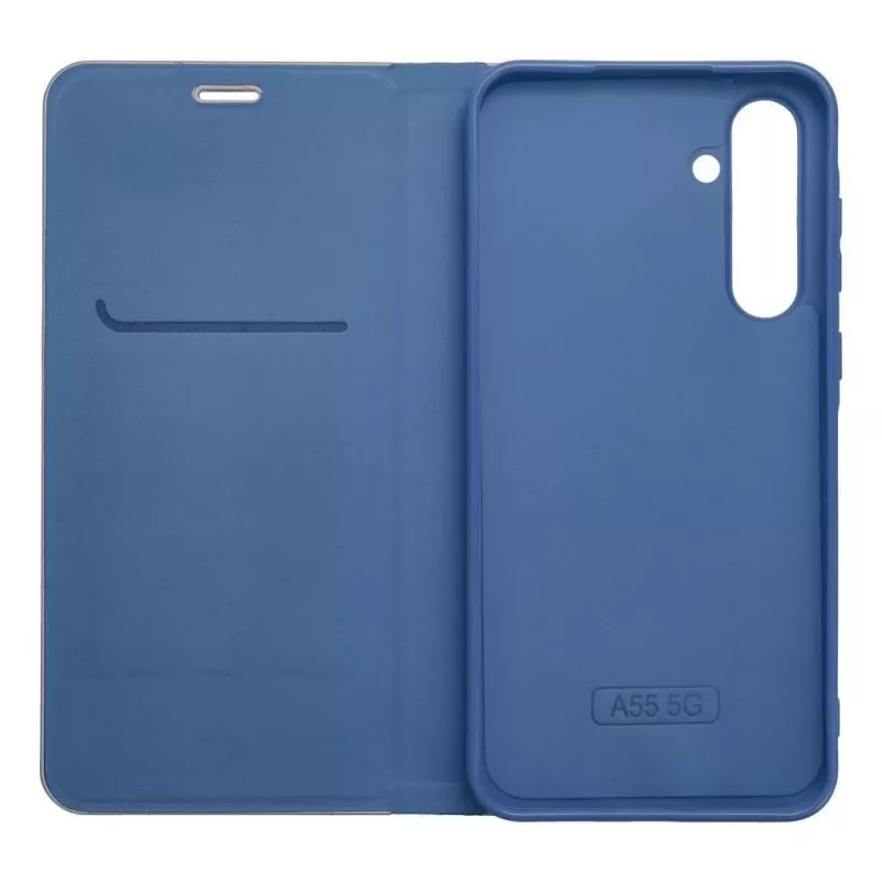 OEM flip case voor Samsung A54 5G Luna Book Carbon blauw