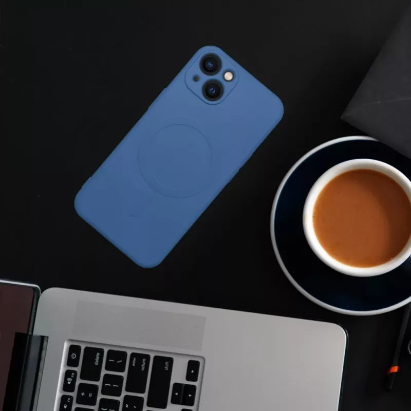 OEM siliconen MagSafe-hoesje voor Apple iPhone 16 met camerabescherming - blauw