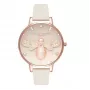 OLIVIA BURTON dameshorloge OB16GB10 34 mm grijs glitter wijzerplaat leren band