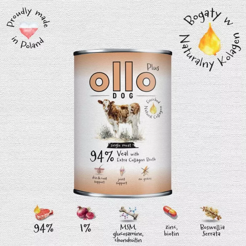 OLLO Plus Koalgen Cielęcina 800g