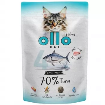 Ollo natvoer voor katten zak nr. 4 met tonijn, 85 g