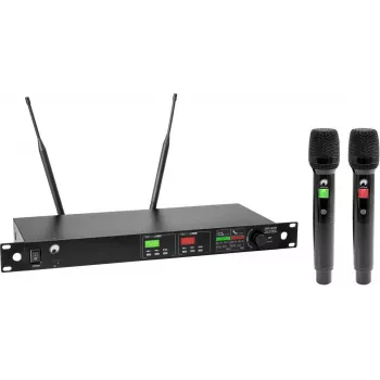 OMNITRONIC UHF-602 2-kanaals draadloos microfoonsysteem 823-832/863-865 MHz 13063602