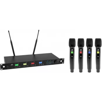 OMNITRONIC UHF-604 4-kanaals UHF-draadloos microfoonsysteem 520-554 MHz 13063605