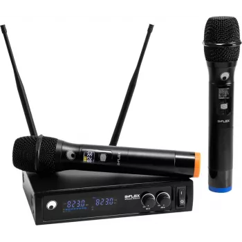 OMNITRONIC UHF E-FLEX 2 dual-channel draadloos microfoonsysteem, 823-832/863-865 MHz 13063370