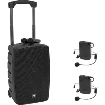 OMNITRONIC WAMS-10BT2 MK2 draagbaar PA-systeem met 2 UHF-zakzenders en headsetmicrofoons (20001024)